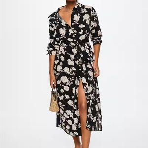 Mango Printed Shirt Dress